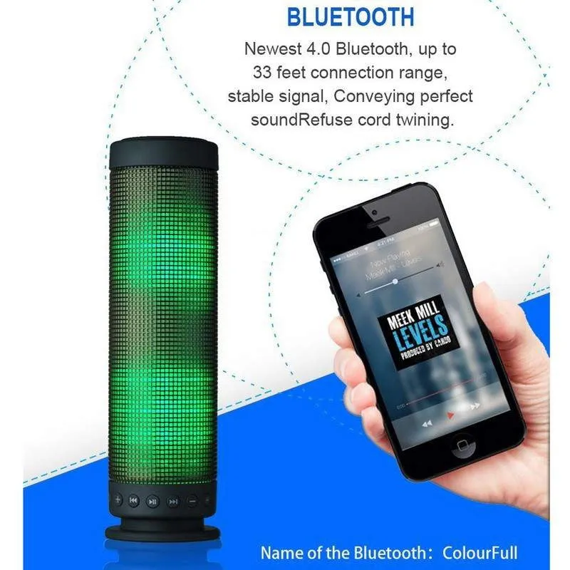 360 Degree Surround Stereo LED Bluetooth Speaker