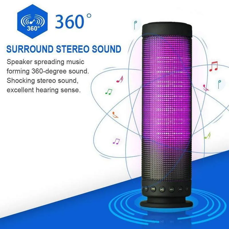 360 Degree Surround Stereo LED Bluetooth Speaker