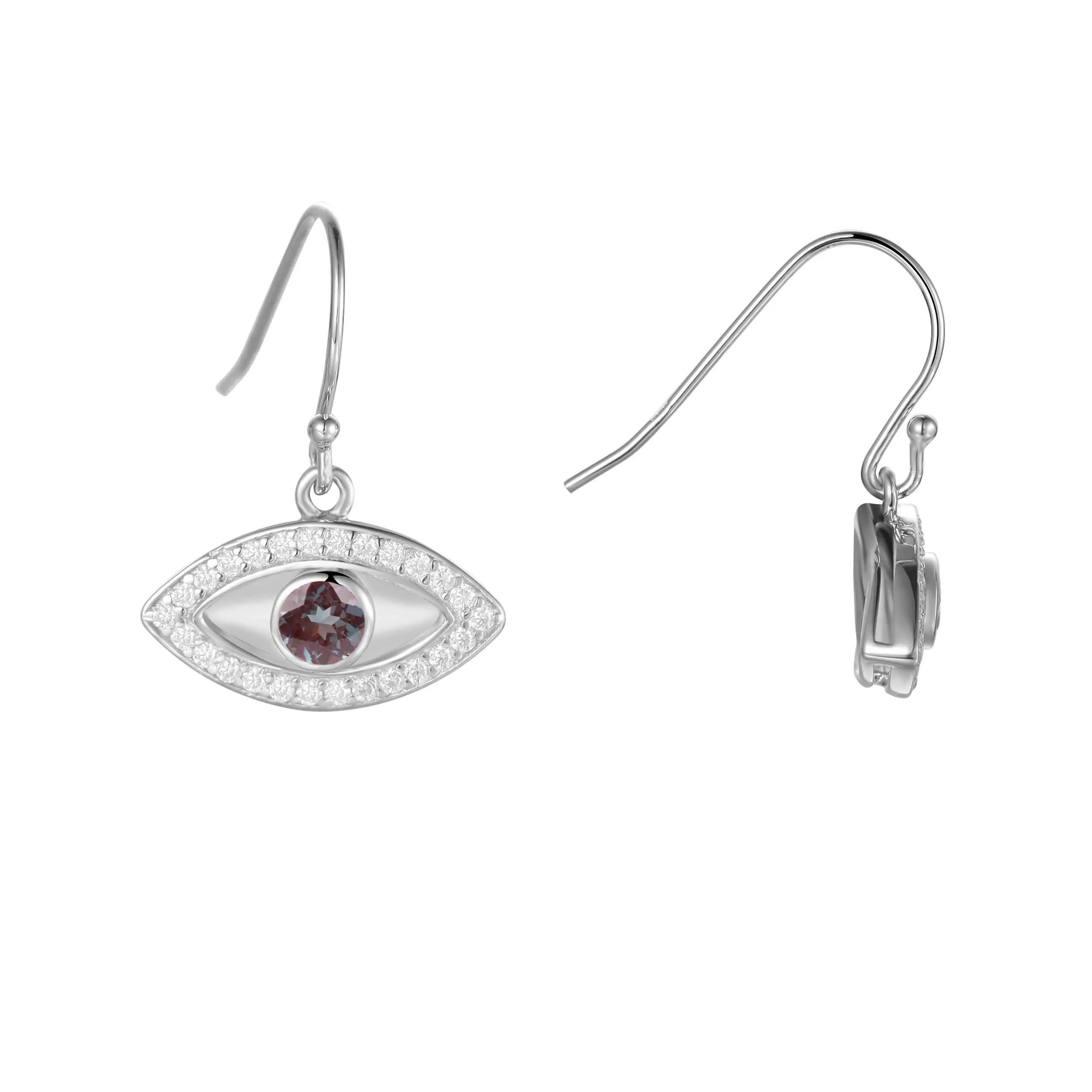 Alexandrite Evil Eye Earrings