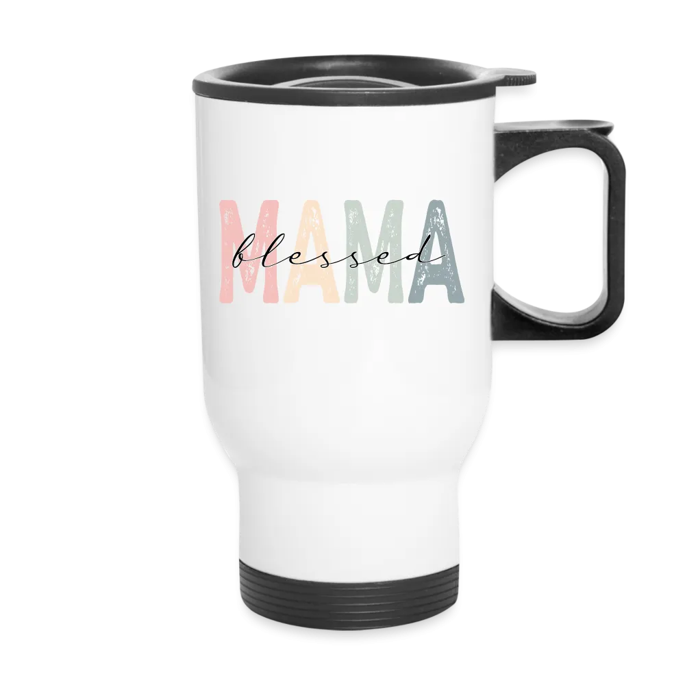 Blessed Mama Travel Mug (Retro Design)