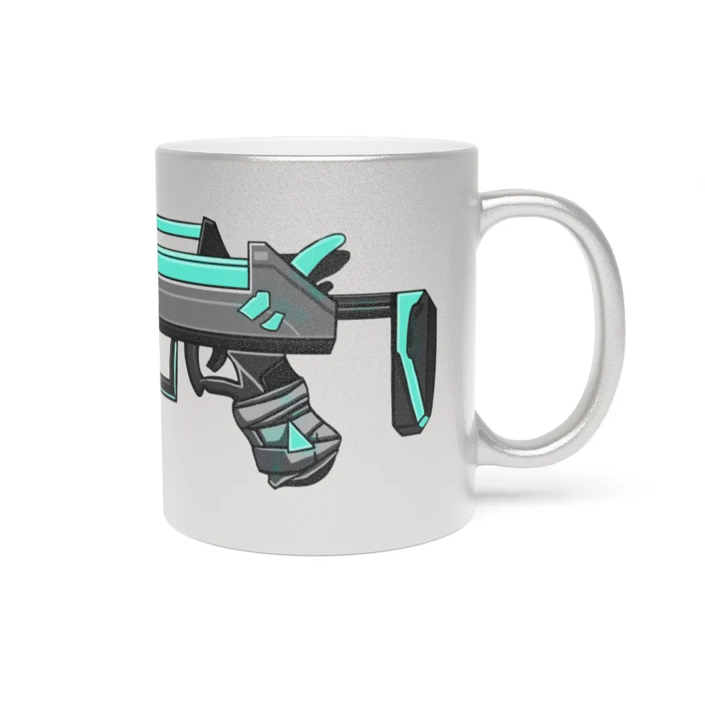 Blue Gun Metallic Mug (Silver / Gold)