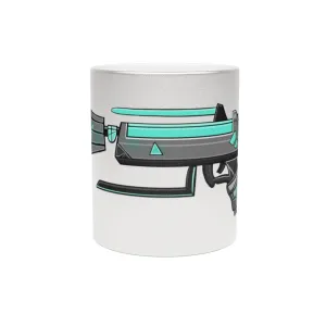 Blue Gun Metallic Mug (Silver / Gold)