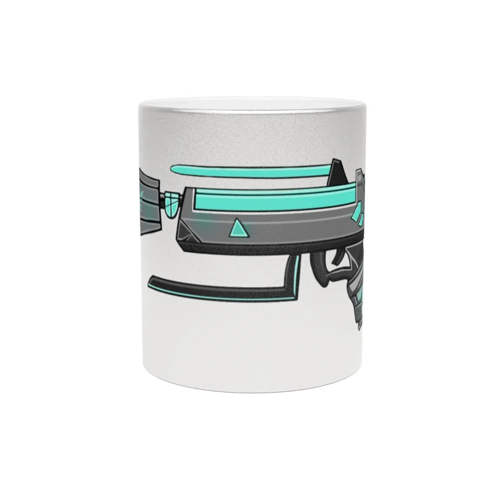 Blue Gun Metallic Mug (Silver / Gold)