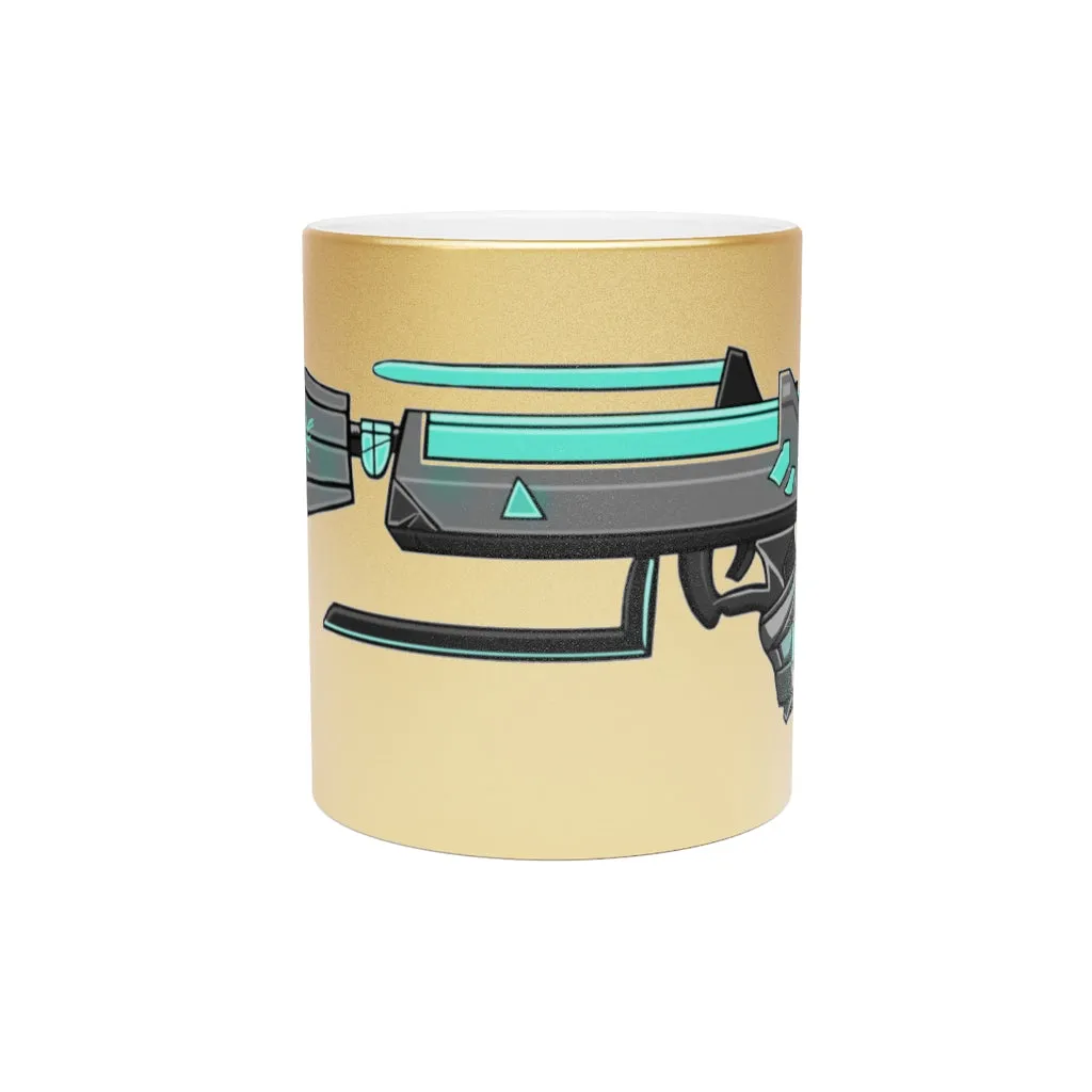 Blue Gun Metallic Mug (Silver / Gold)