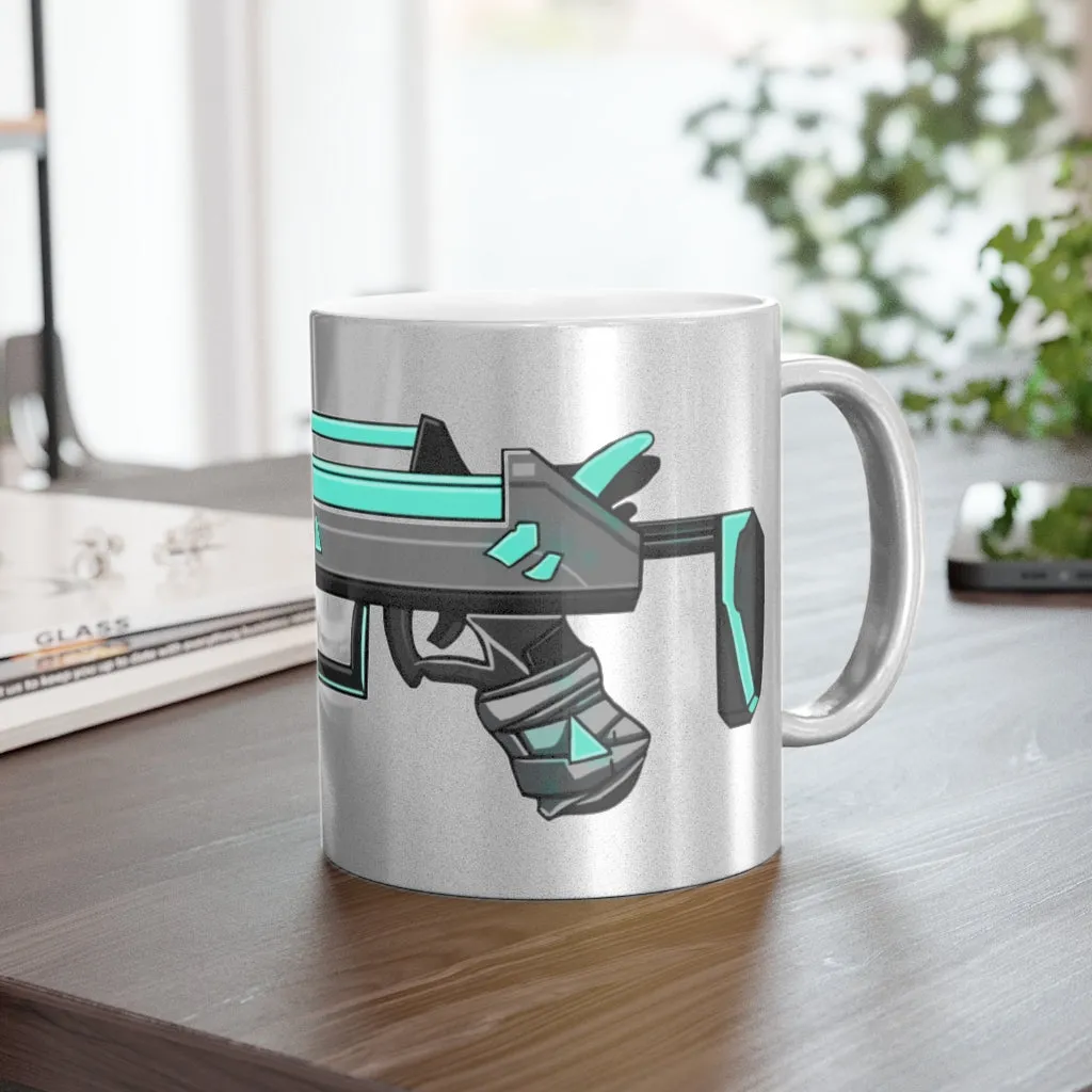 Blue Gun Metallic Mug (Silver / Gold)