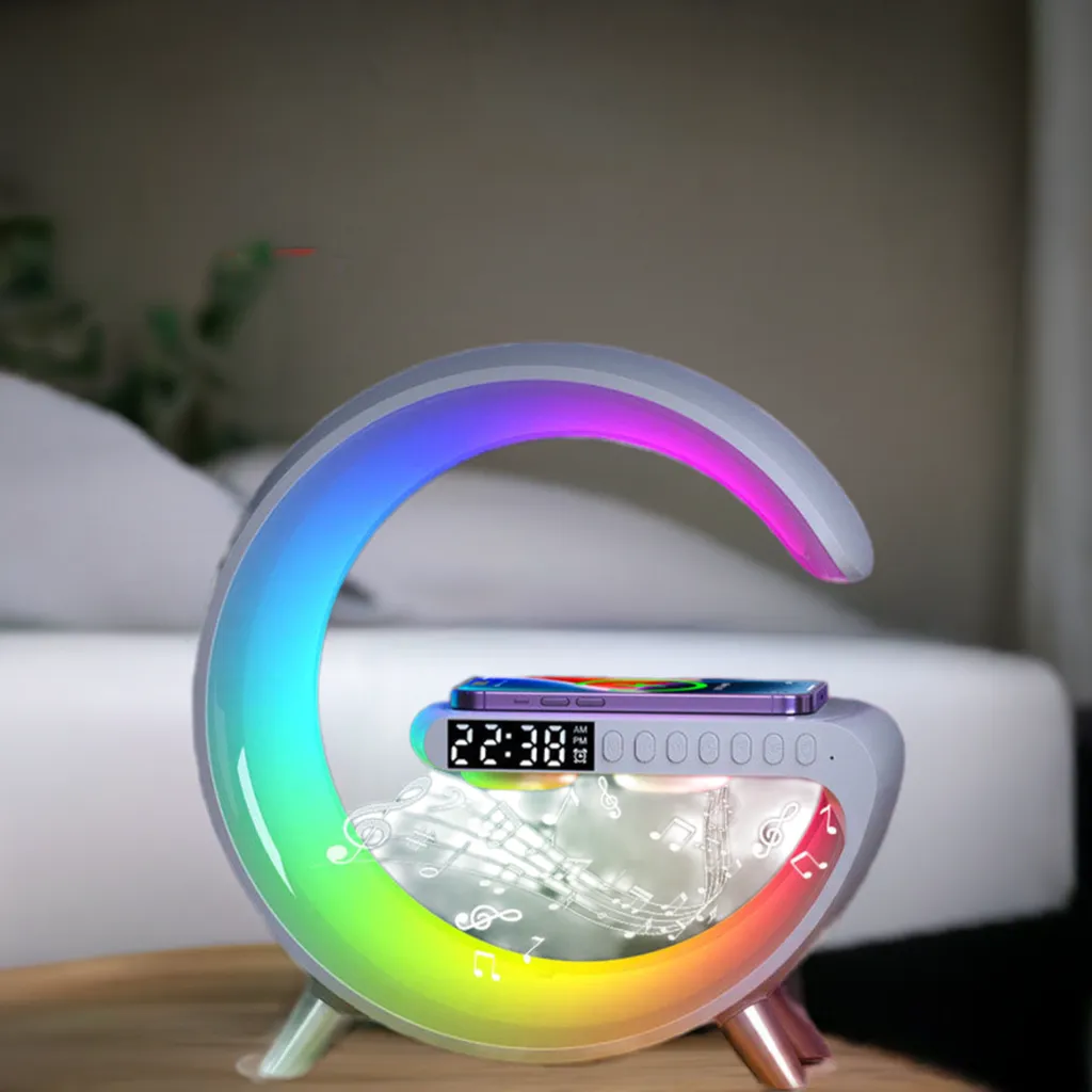 Bluetooth Speaker Wireless Charger Lamp