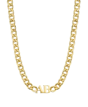 Bold Letters Necklace 18ct Gold Vermeil