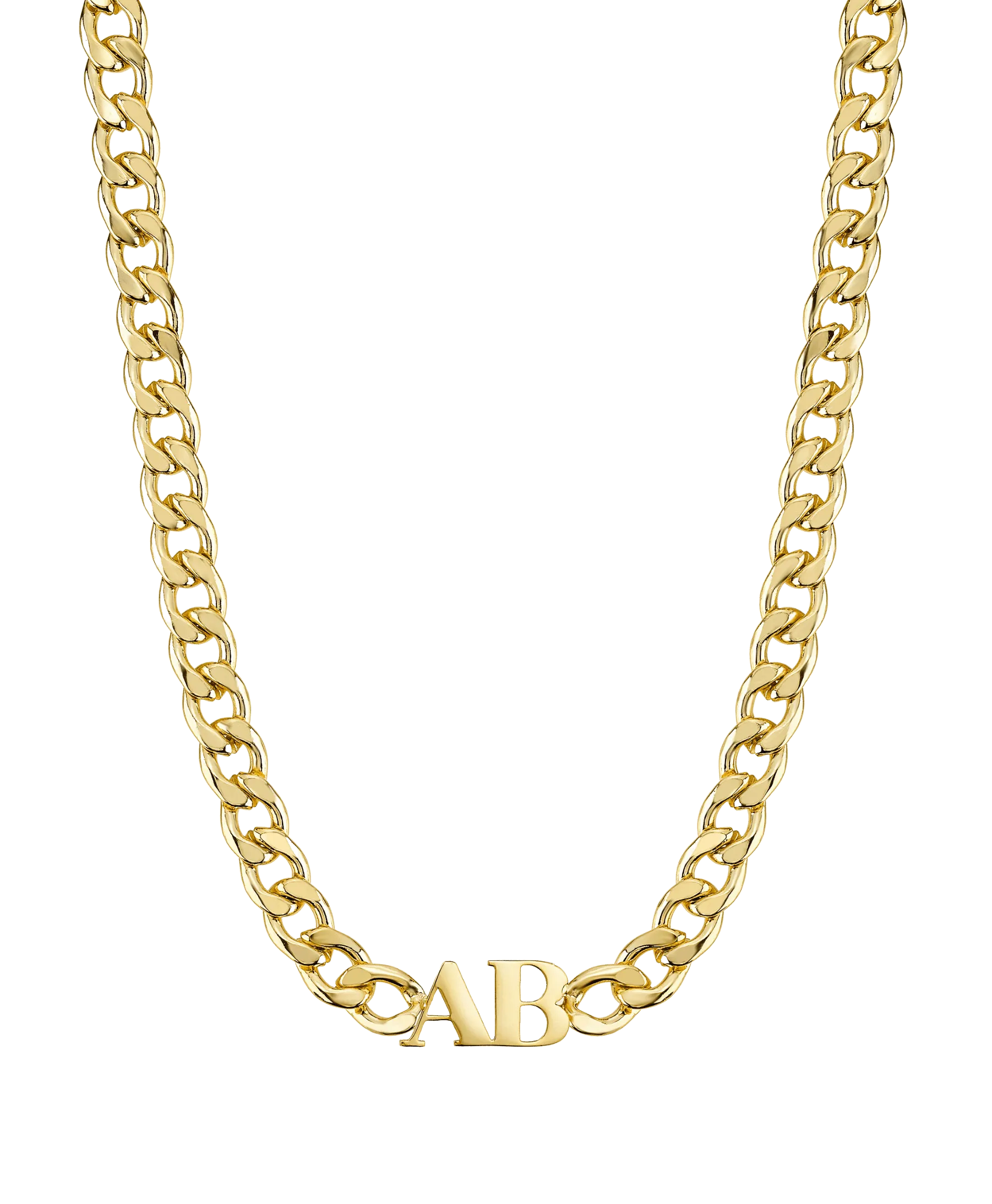 Bold Letters Necklace 18ct Gold Vermeil