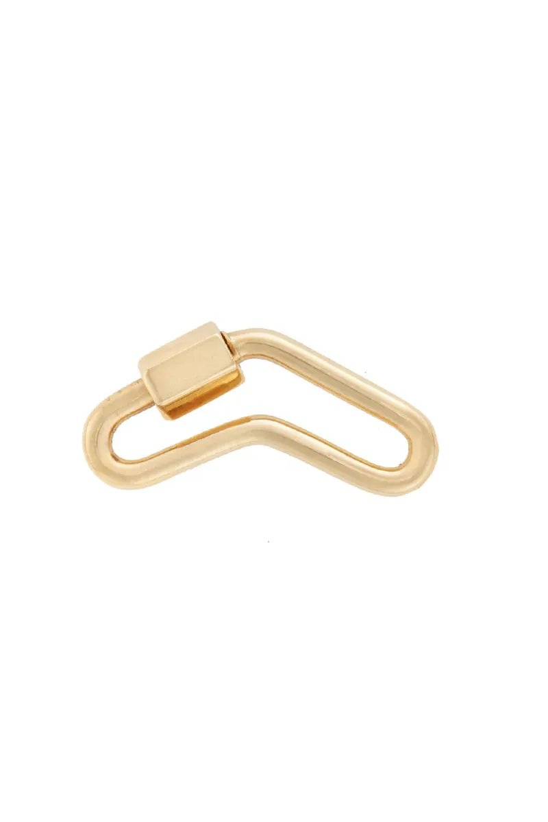 Boomerang Lock - 14k Yellow Gold