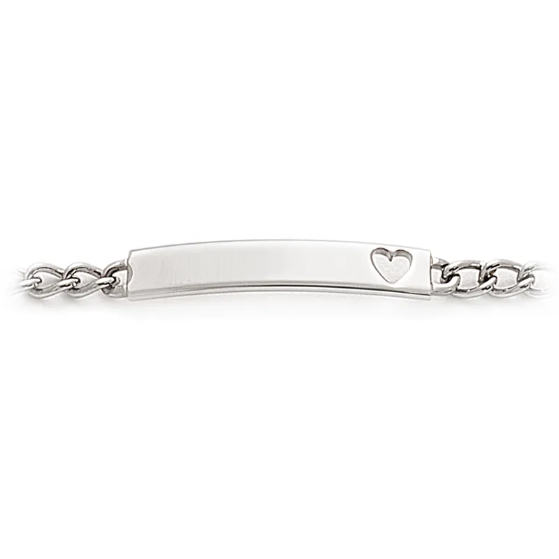 Children’s ID Bracelet with Heart Shaped Cut Out