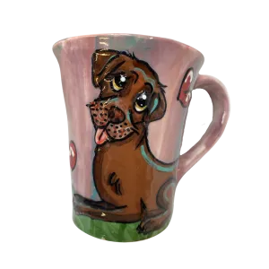 Chocolate Labrador - Personalized Dog Mugs by Faux Paw Productions