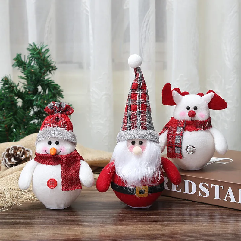 Christmas Decorations LED Santa Claus Snowman Deer Creative Gnomes Elves New Luminous Xmas Tree