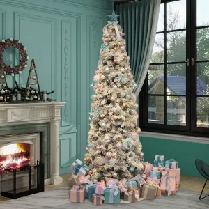 cozy ABBLE 5FT Artificial Pencil Christmas Tree w Lights 5 ft