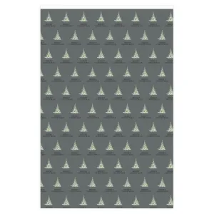 Dark Gray Merry Christmas Wrapping Paper