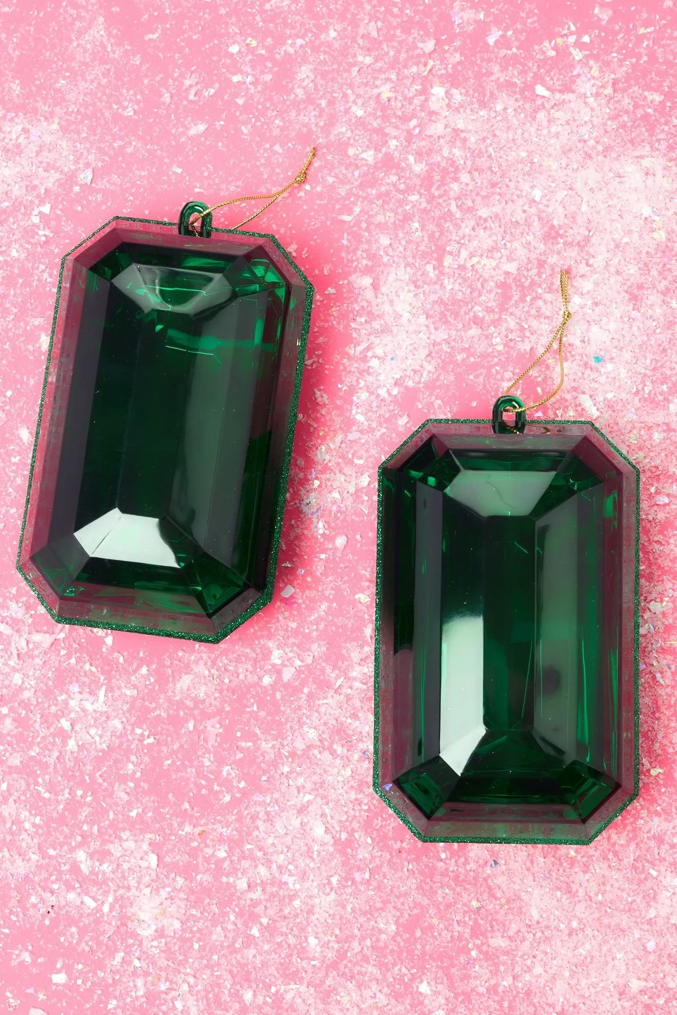 December Magic Large Emerald Ornament Set