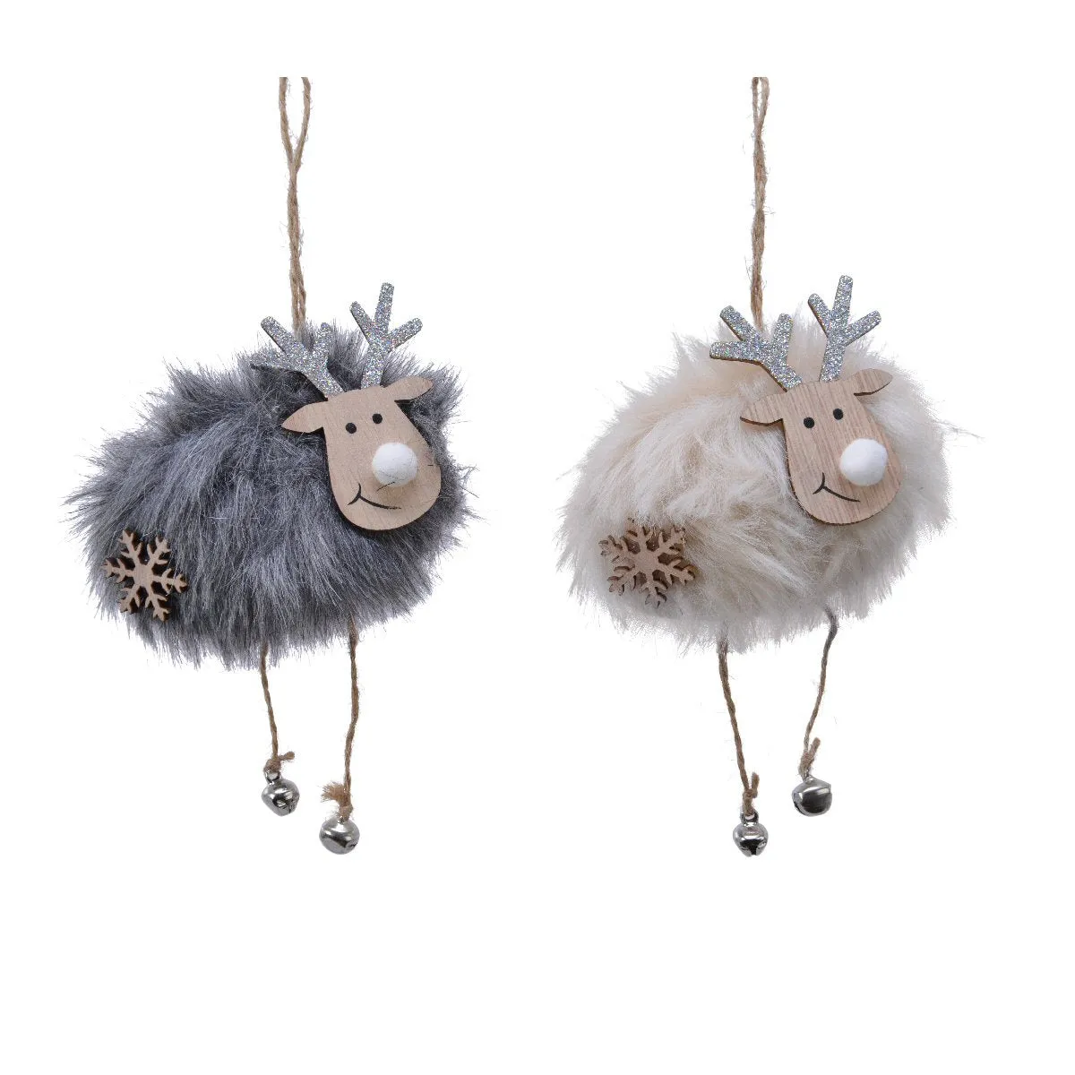 Decoris 15cm Reindeer Tree Decoration (Choice of 2)