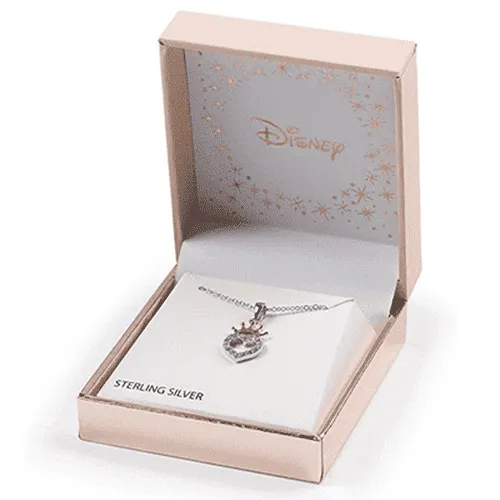 Disney Princess Silver and Rose Gold Stone Set Necklace