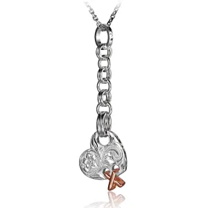 Engraved Chained Heart Pendant