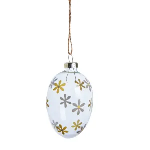 Felicie ornament glass 8 cm yellow