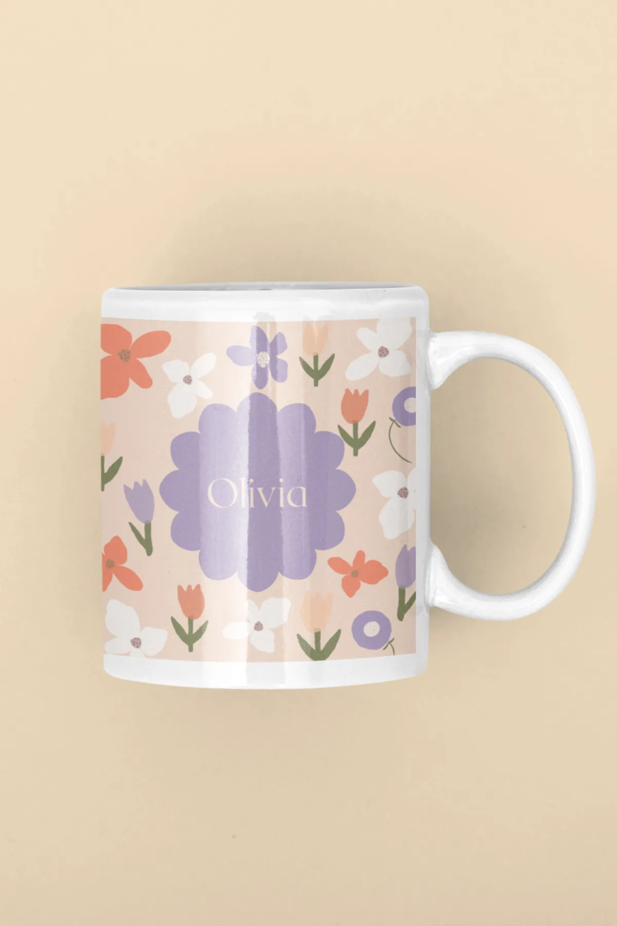 Floral Personalised Name Mug