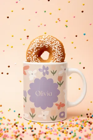 Floral Personalised Name Mug