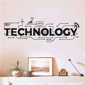 GADGETS WRAP Technology Lettering Wall Art Sticker