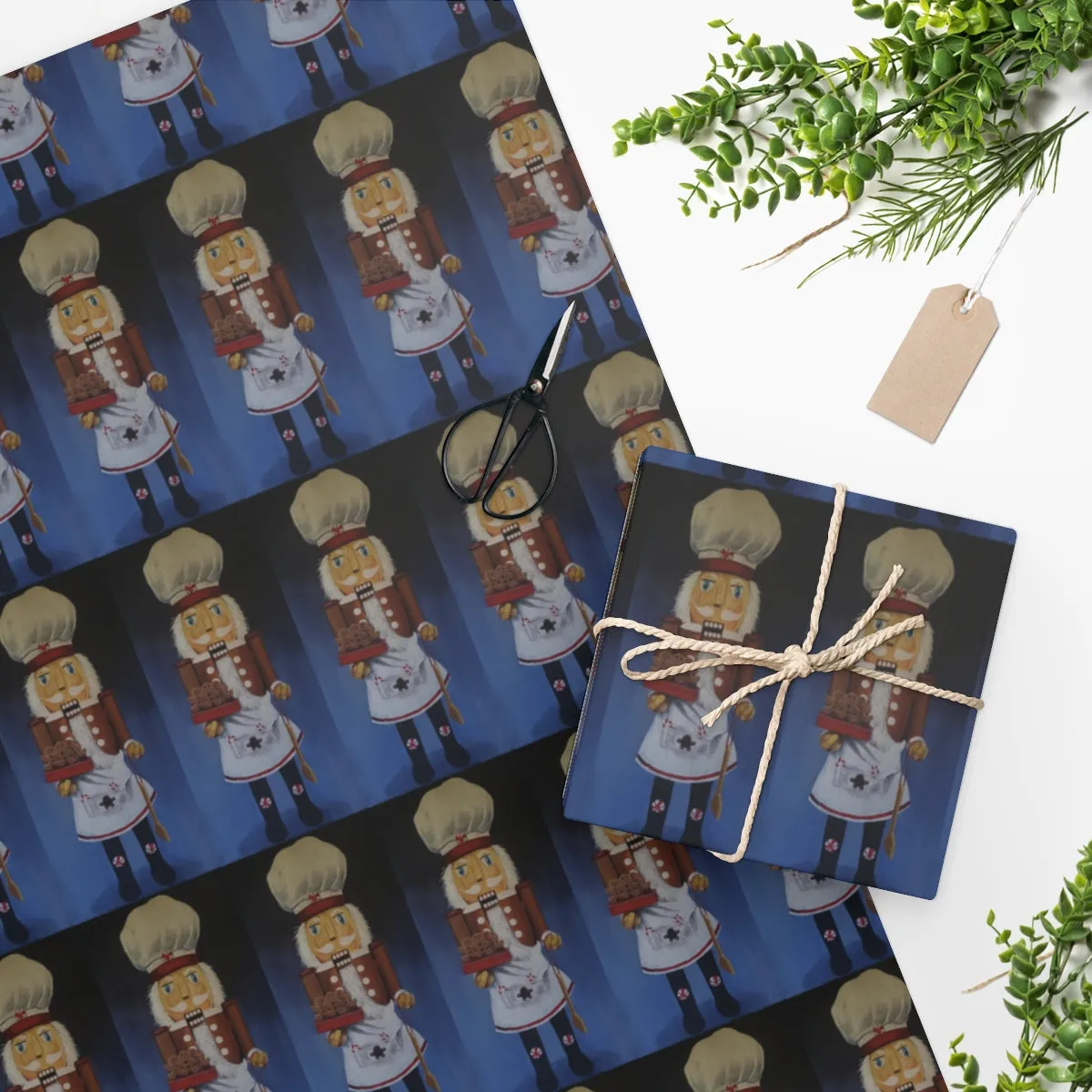 Gingerbread Nutcracker Wrapping Paper