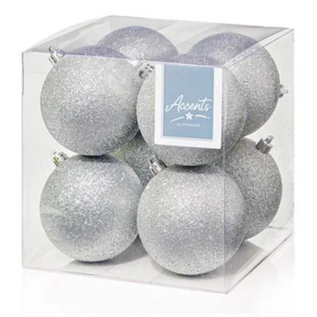 Glitter Bauble Christmas Tree Decorations