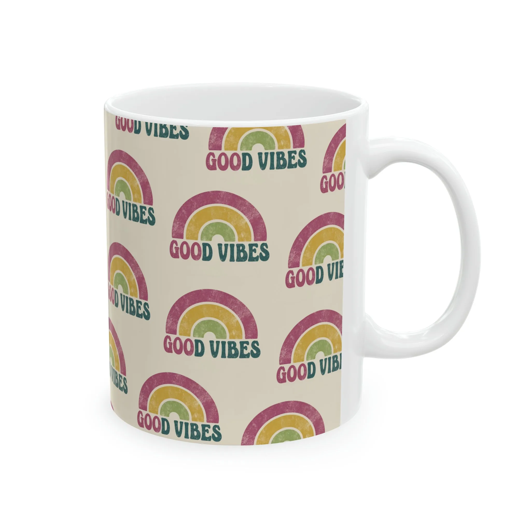 Good Vibes Magenta - Ceramic Mug, 11oz