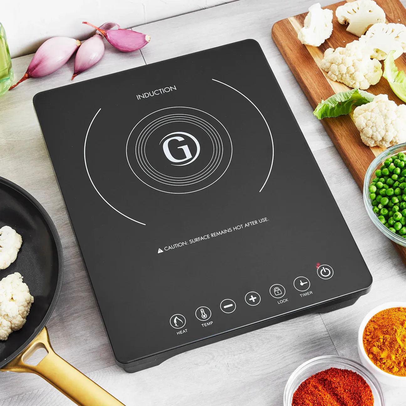 GreenPan Induction Electric Cooktop –  1800 Watts