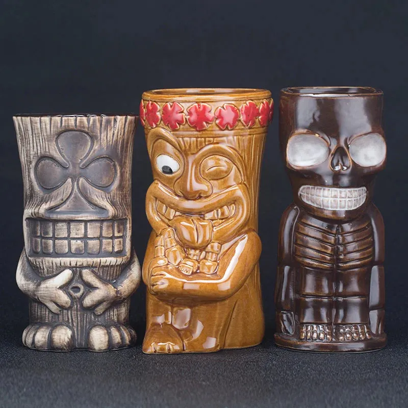 Hawaii Ceramic Tiki Mugs