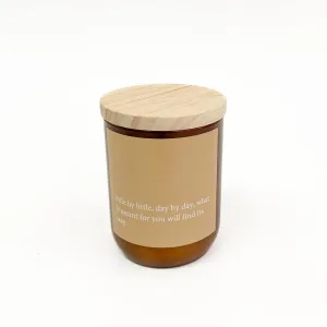 Heartfelt Quote Candle | Little by Little