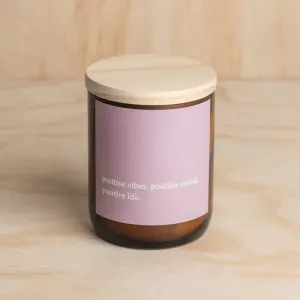 Heartfelt Quote Candle | Positive Vibes