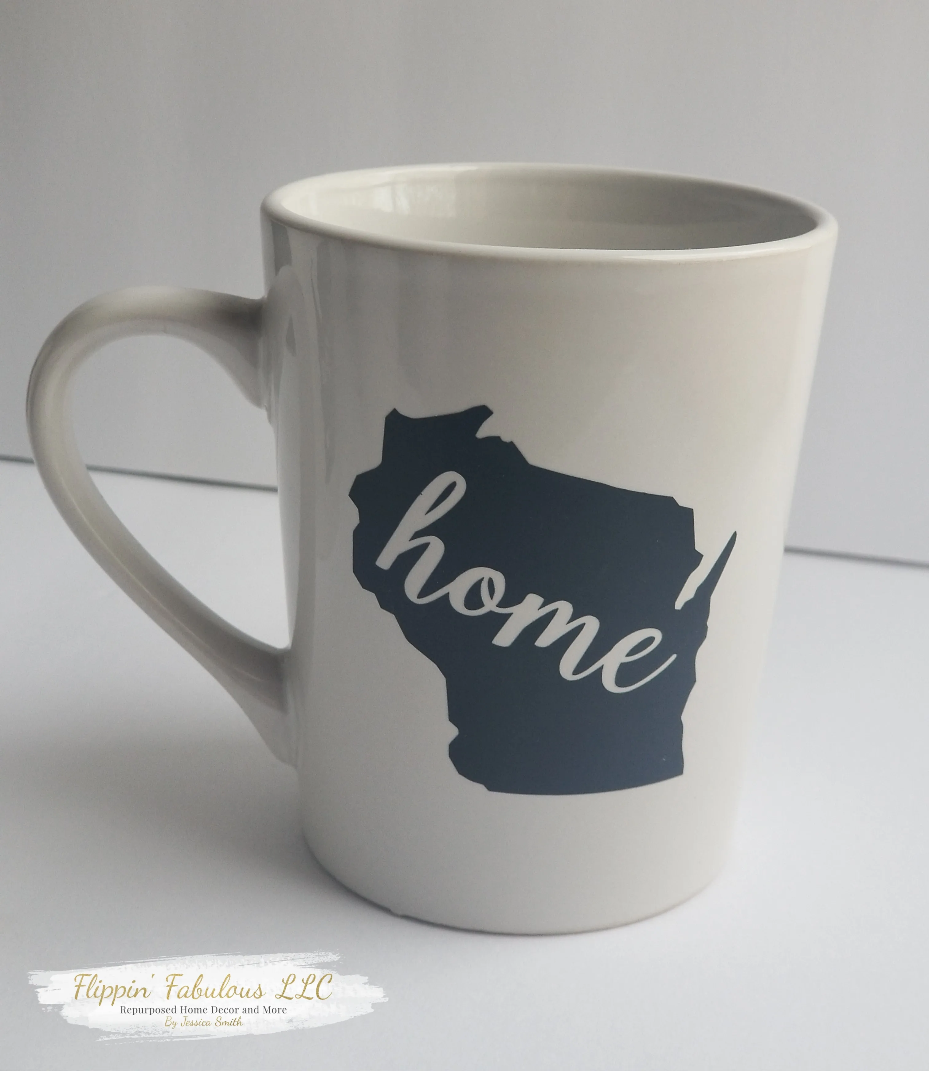 Home (Script) With State Handmade Mug ***CUSTOMIZABLE***