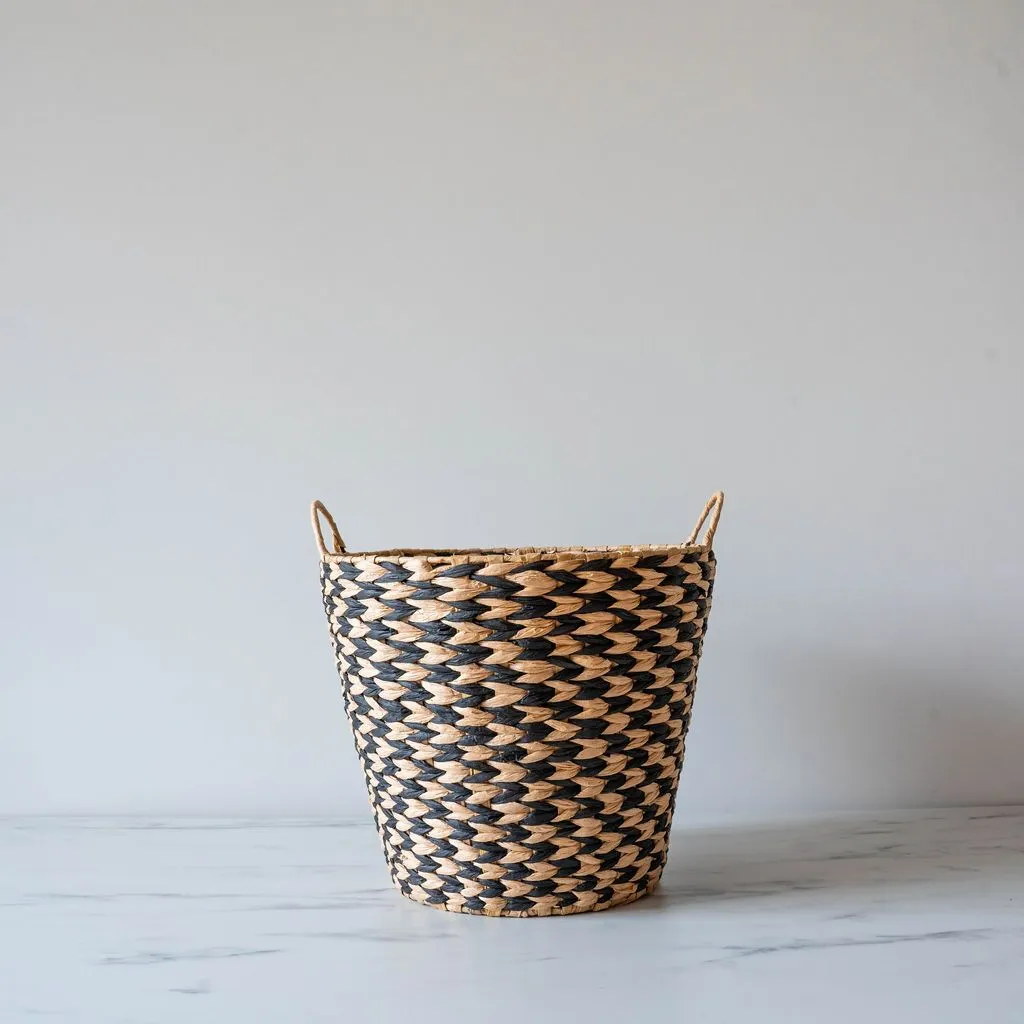 Houndstooth Woven Basket