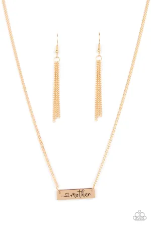 Joy Of Motherhood - Gold Necklace - Paparazzi Accessories