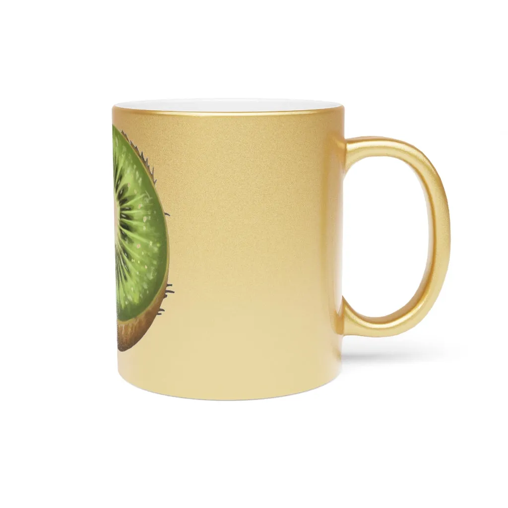 Kiwi Metallic Mug (Silver / Gold)