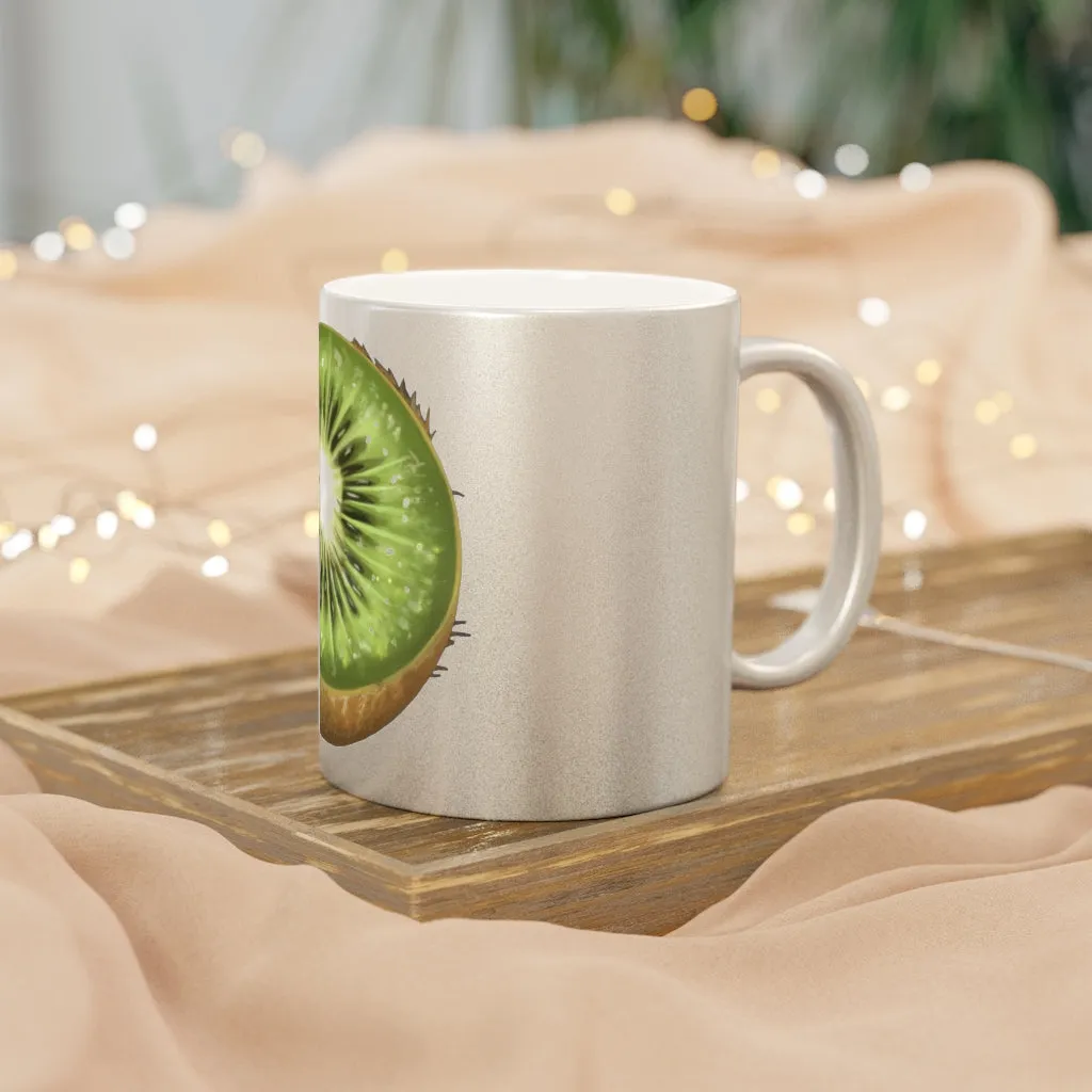 Kiwi Metallic Mug (Silver / Gold)