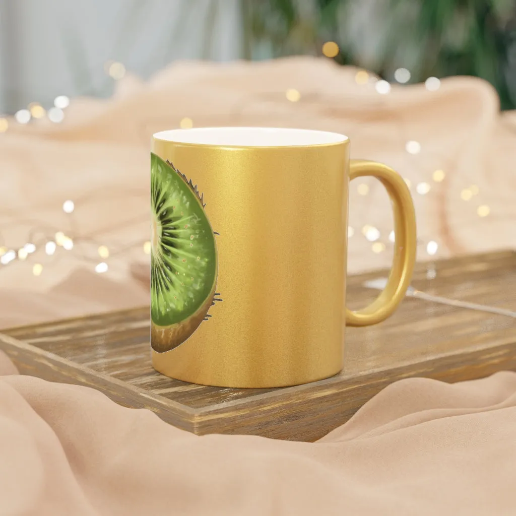 Kiwi Metallic Mug (Silver / Gold)