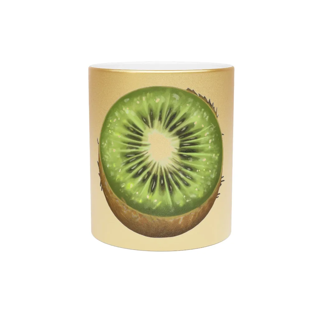 Kiwi Metallic Mug (Silver / Gold)