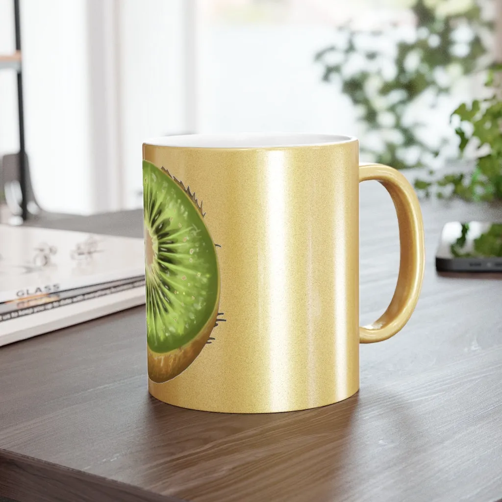 Kiwi Metallic Mug (Silver / Gold)