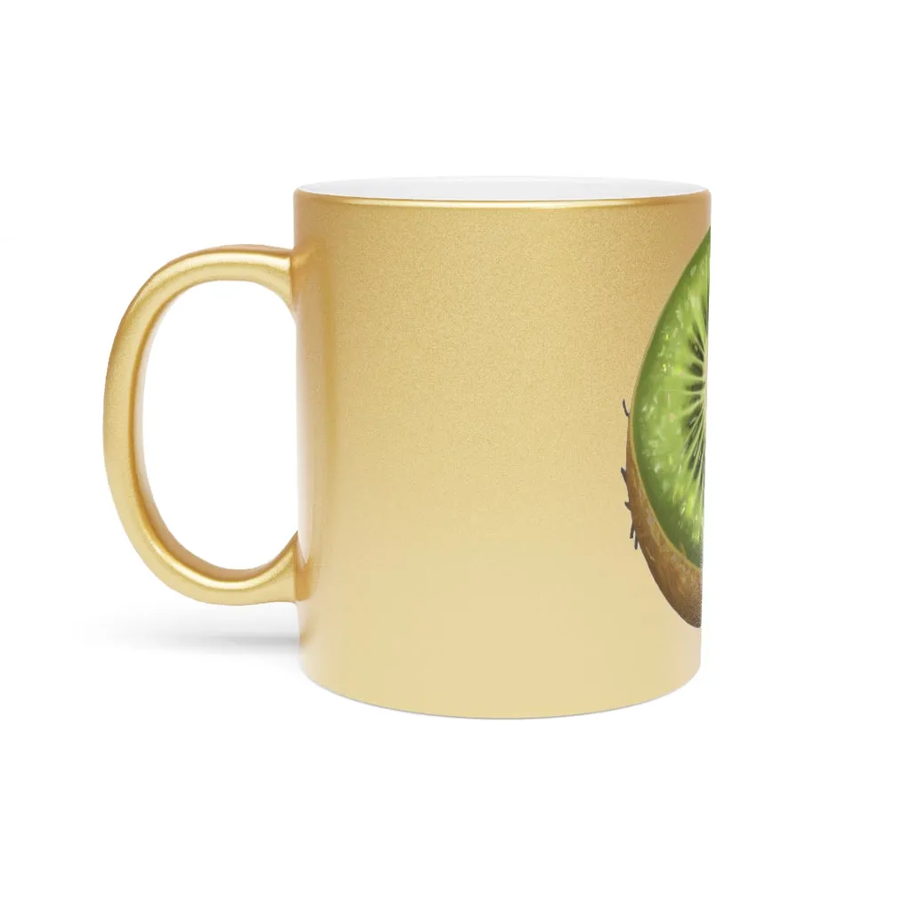 Kiwi Metallic Mug (Silver / Gold)