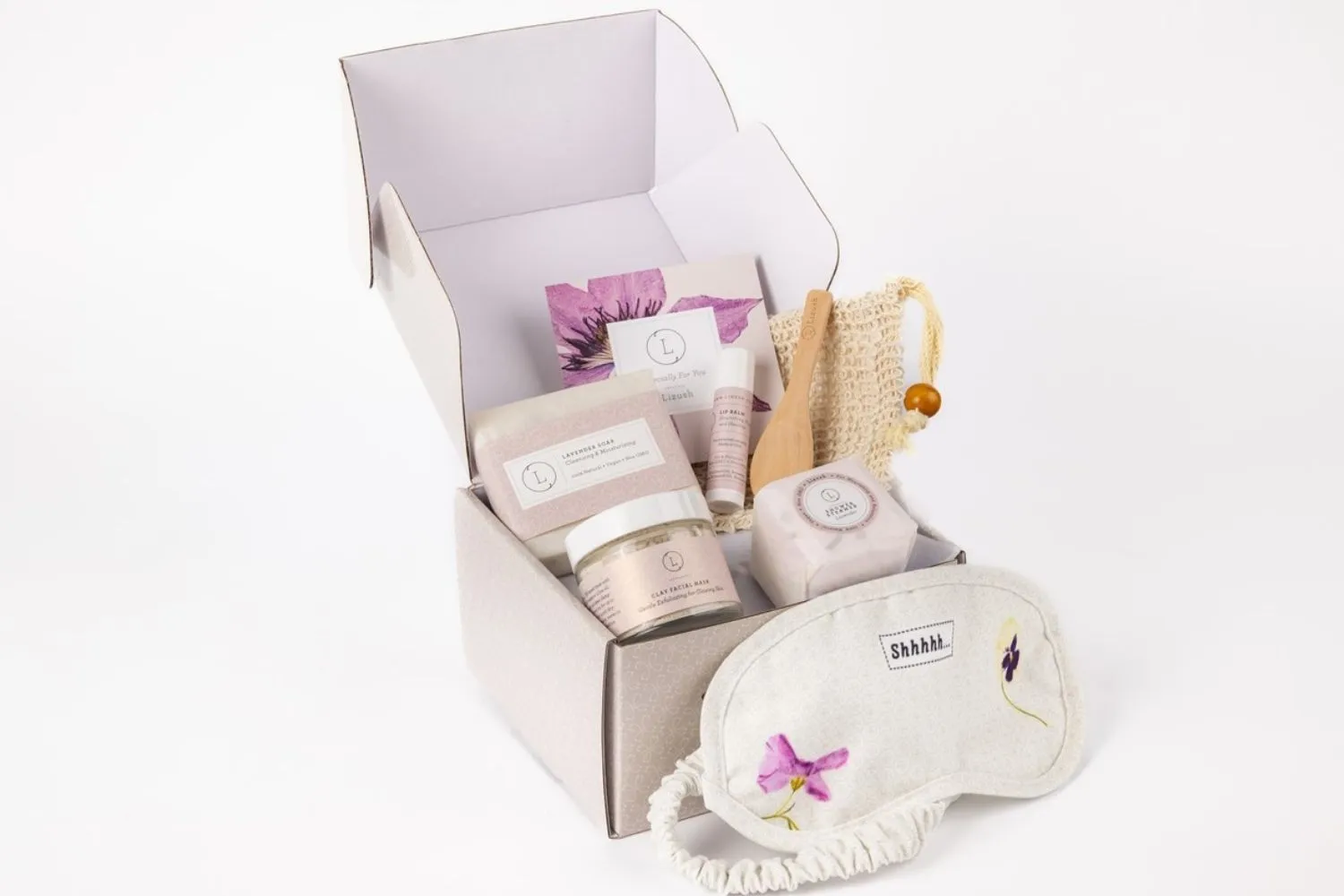 Lavender bath and body set, Natural skincare appreciation gift box