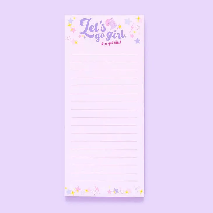 Let's Go Girl List Pad