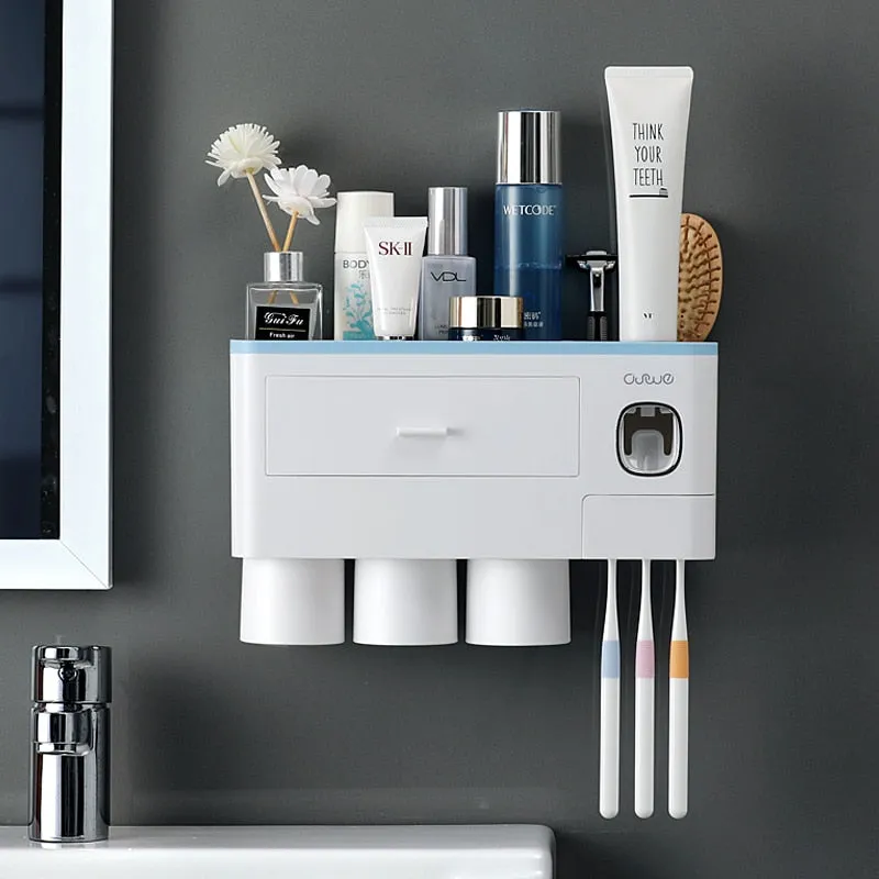 Magnetic Adsorption Inverted Toothbrush Holder