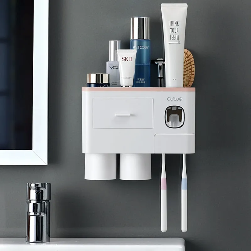 Magnetic Adsorption Inverted Toothbrush Holder