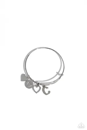 Making It INITIAL - Silver - C Bracelet - Paparazzi Accessories