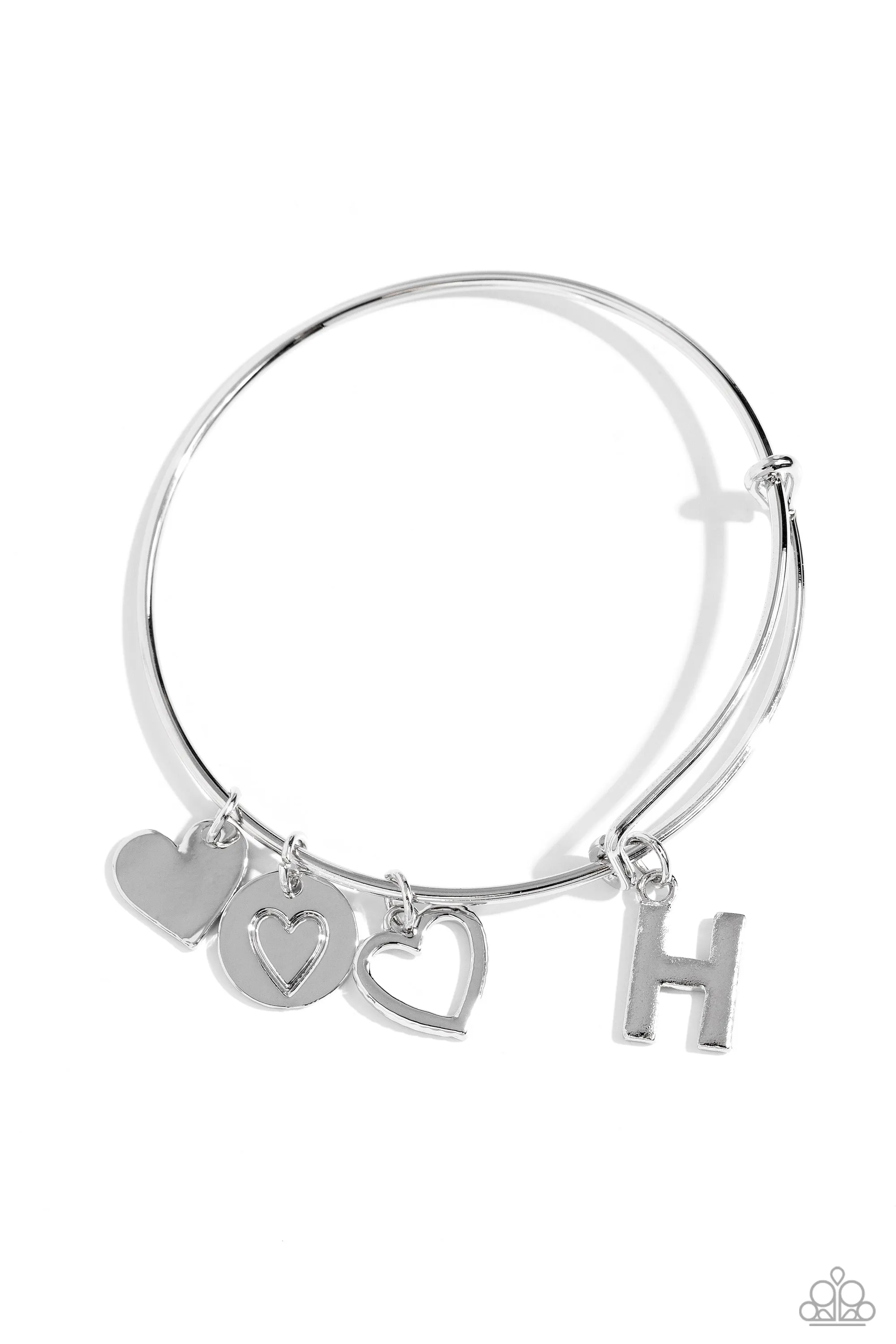 Making It INITIAL - Silver - H Bracelet - Paparazzi Accessories