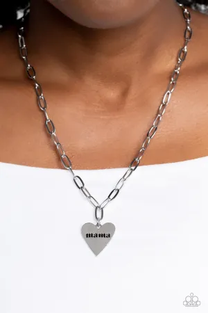 Mama Can’t Buy You Love - Silver Necklace - Paparazzi Accessories