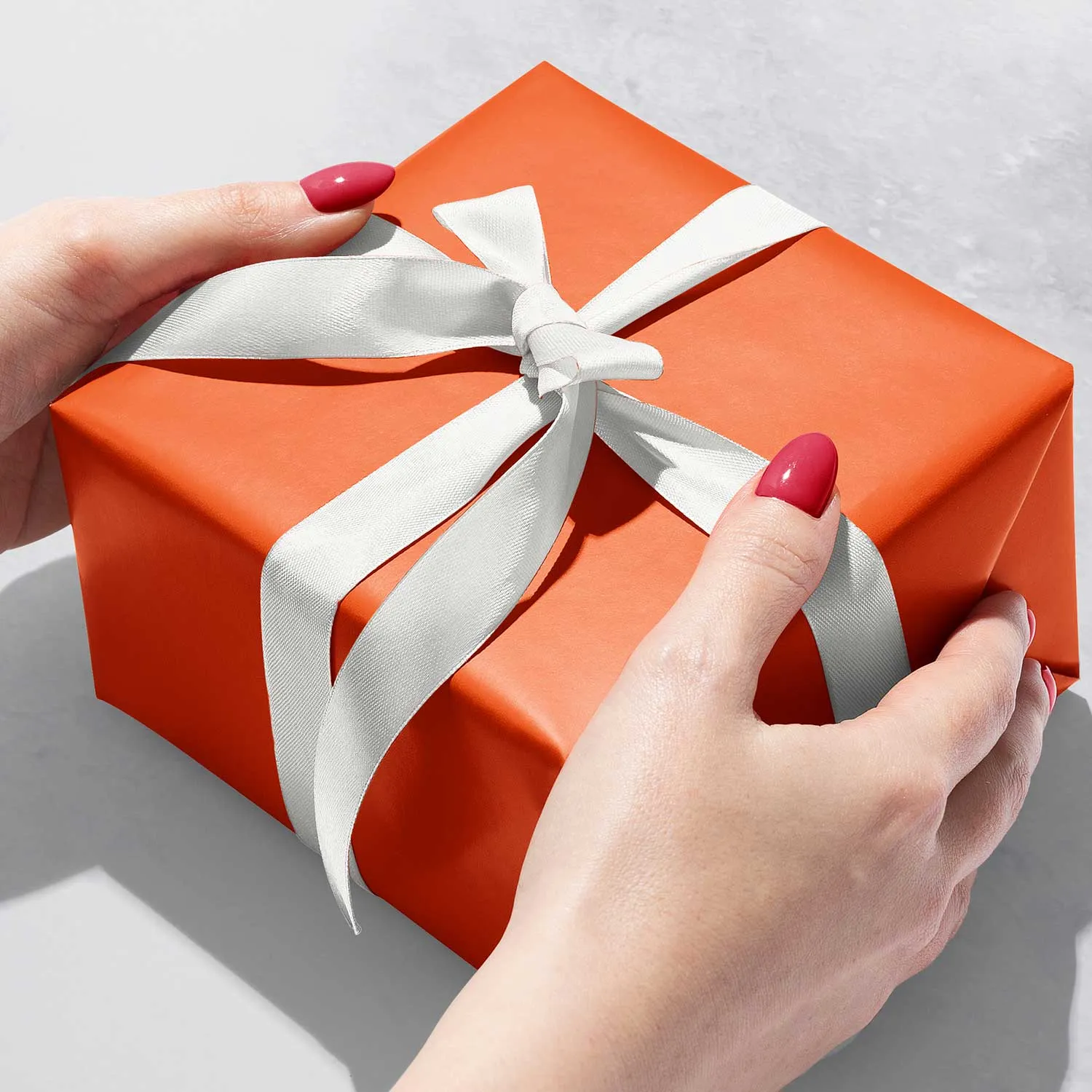 Matte Orange Gift Wrap